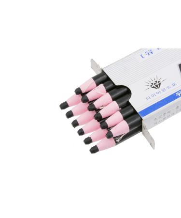 Diamond Peel-Off China Markers/Grease Pencils for Glass, Cellophane, Vinyl, Metal, Etc. (12 Pencils) (Black)