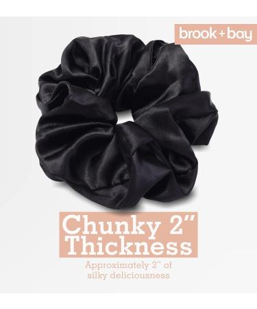Satin Sleep Tie Scrunchie - Large Black Satin Hair Tie for Sweet Dreams - Buy Online on SooperMarket.com