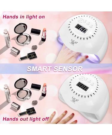 168W UV LED Nail Lamp | Quick-Drying Nail Dryer with 4 Timers | Automatic Sensor UV Light for Nails | Ideal for UV Resin & Gel Polish - Buy Online on SooperMarket.com