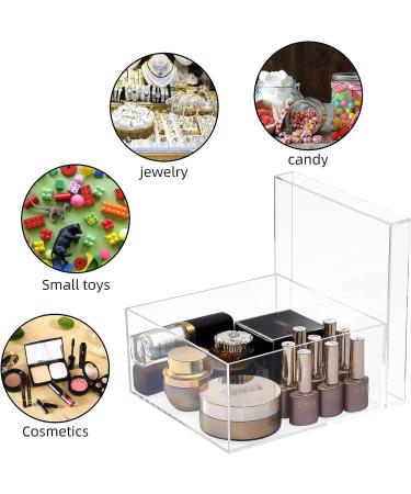 Clear Acrylic Square Cube Storage Box with Lid - 7.9x7.9x3.9 Inches for Jewelry, Coins, Crafts - Organizers for Home & Sewing Supplies - Buy Online on SooperMarket.com