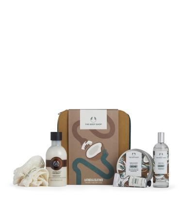 The Body Shop Lather & Slather Coconut Body Care Gift Set  for Dry Skin