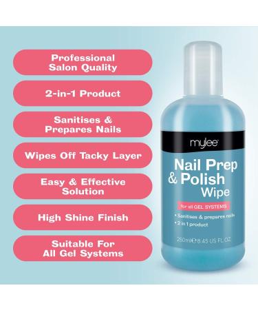 MyGel Nail Gel Polish Kit with UV Lamp - 4 Colours, Top & Base Coat, Mylee Prep + Wipe Remover - White Lamp Included - Buy Online on SooperMarket.com