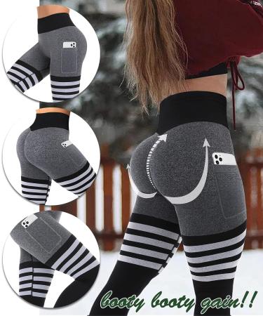 Tylarcer Seamless Scrunch High Waisted Workout Leggings - Grey Small | Butt Lifting, Tummy Control Yoga Pants #461 - Buy Online on SooperMarket.com