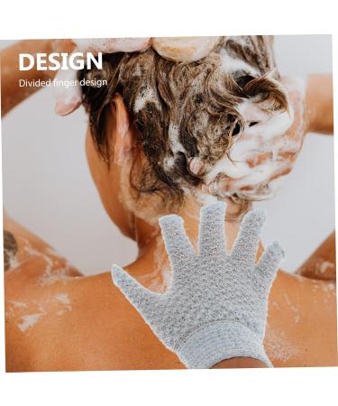 Housoutil Exfoliating Scrub Gloves Set - 2 Pairs Body & Face Scrubbing Mitts for Dead Skin Removal - Loofah Shower Wash Gloves - Thicken Polyester for Ultimate Cleanliness - Buy Online on SooperMarket.com