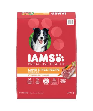 IAMS Proactive Health Minichunks Adult Dry Dog Food Lamb & Rice Recipe 6.80kg (15 LB) Bag 6.8 kg (Pack of 1) Dog Food