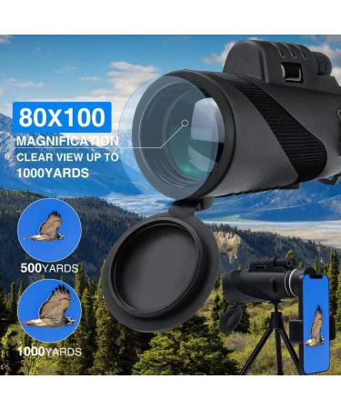 AMESEDAK 12x60 High Power Monocular Telescope - Compact & Portable HD Monocular with Low Light Vision, Smartphone Adapter Included - Buy Online on SooperMarket.com