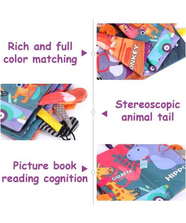 Eutionho Jungle Tails Soft Baby Book Toy | Early Education & Sensory Activity | Ideal Baby Gift | Suitable for 0-12 Months | Boys & Girls - Buy Online on SooperMarket.com