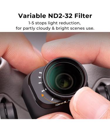 K&F Concept Mini 3 Pro Variable ND2-32 Filter for DJI Mini 3 Pro - 1-5 Stop ND, 28 Layer Multi-Coated, Accessories - Buy Online on SooperMarket.com