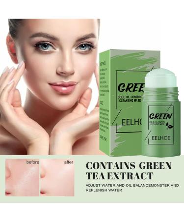 2 Pack Turmeric & Green Tea Clay Stick Face Masks - Organic Vitamin C, Blackhead Cleansing, Deep Pore Cleansing, Skin Brightening, Moisturizing - Buy Online on SooperMarket.com