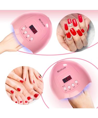 RedFlow UV LED Nail Lamp - Gel Nail Polish Curing Dryer with Infrared Sensor - USB Powered Portable Light for Easy & Quick Use - Buy Online on SooperMarket.com