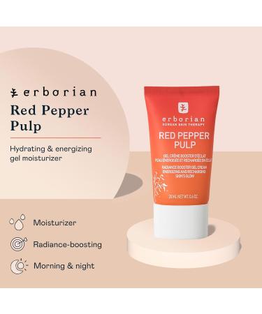 Erborian Red Pepper Pulp Gel Moisturizer - Hydrating Energizing & Radiance Boosting Facial Cream - Korean Skin Therapy - 0.6 oz - Buy Online on SooperMarket.com