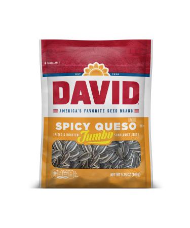 DAVID Seeds Jumbo Sunflower, Limited Edition Javier Baez Spicy Queso, 5.25 oz 5.25 Ounce (Pack of 1)