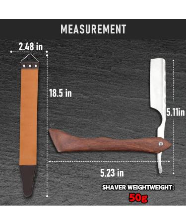 Stainless Steel Cut Throat Razor Kit for Men - Single Edge Shaving Blades Ideal for Barber, Home & Salon Use - Straight Razor Gift Set - Buy Online on SooperMarket.com