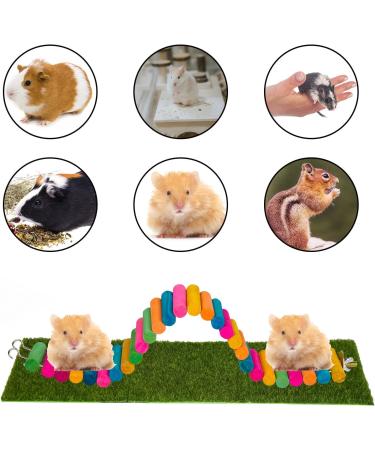 NAUZE Hamster Ladder Hamster Toys Hamster Entertainment Facilities Wooden Pet Ladder Ladder for Small Pet (Multicolor) Colour - Buy Online on SooperMarket.com