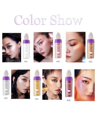 Gireatick Highlighter Contour Powder Stick Set - 6 Colors Fairy Dust Makeup for Face, Body, and Hair - Buy Online on SooperMarket.com