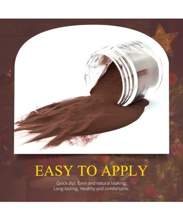 28g/Box Maroon Brown Coffee Dipping Powder No Lamp Cure | Gel Polish Effect | Smooth Finish (No.18) - Buy Online on SooperMarket.com