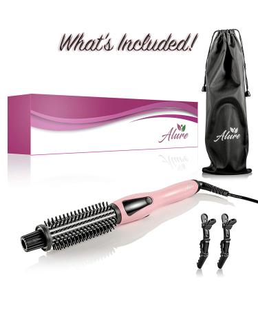 Heated Styling/Curling Iron Brush | 3-in-1 Ceramic Ionic Hair Curler/Straightener | Anti-Scald Bristles | Free Travel Pouch | Electric Curl Wand - Buy Online on SooperMarket.com
