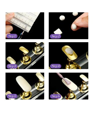 Acrylic Nail Display Stand Set with Magnetic Practice Holder - Gold & Silver | Nail Stand for Press on Nails - Salon & DIY Christmas Gift - Buy Online on SooperMarket.com