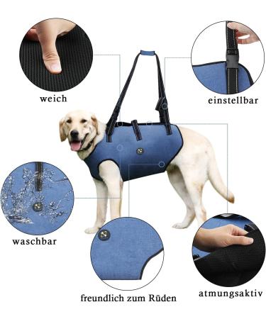 COODEO Dog Harness - Adjustable Lifting Belt for Pets | Support & Rehabilitation for Old & Disabled Dogs - Padded Breathable Straps - XS Blue - Buy Online on SooperMarket.com