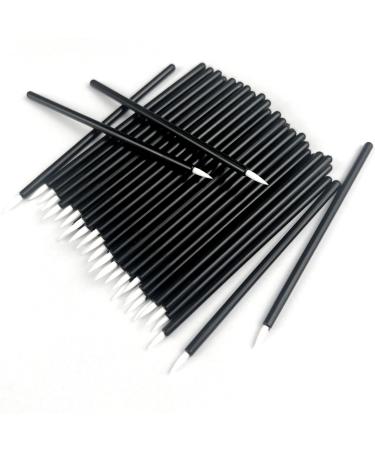100PCS Black Disposable Eyeliner Brushes Cosmetic Eye Wands for Eyeliners Lip Liners Eye Makeup Eyelashes and Detail Painting Makeup Brush Applicators