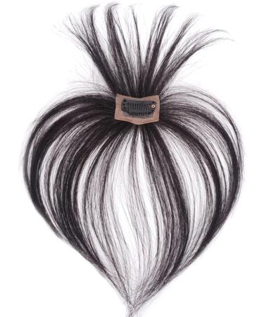 ANGGREK Dark Brown Bangs Hair Clip Lifelike Refine Facial Contour Air Bangs 3D Real Human Hair Bangs Clip in Hair Extensions for Women Girls Daily Wear - Buy Online on SooperMarket.com