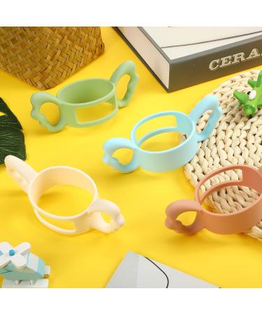 4 Pieces Kids Silicone Bottle Handles - Wide-Neck Baby Bottle Handle for Small Hands - Buy Online on SooperMarket.com