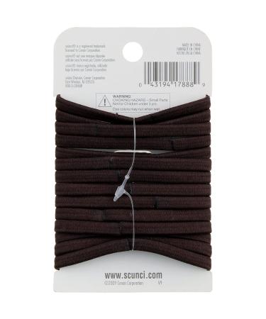 Scunci No Damage Brown Hair Elastics â€“ 14 Count | Soft & Durable for All Hair Types - Buy Online on SooperMarket.com