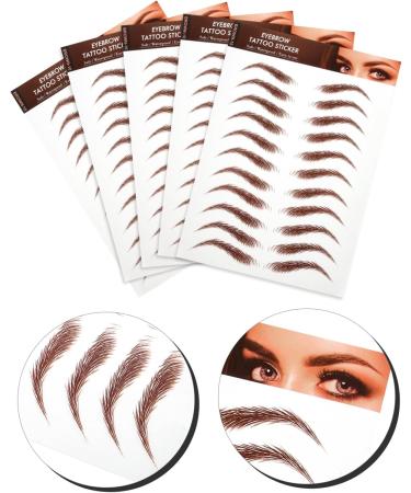 MUSISALY 5 Sheets Eyebrow Stickers Eyebrows Makeup Sticker Peel off Eyebrow Sticker Eyebrow Waterproof - Buy Online on SooperMarket.com