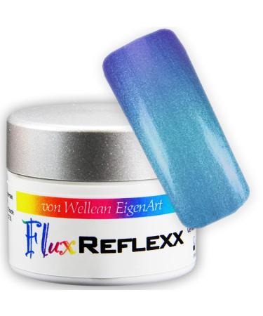 UV Gel Flux REFLEXX shimmer effect - petrol/turquoise/purple