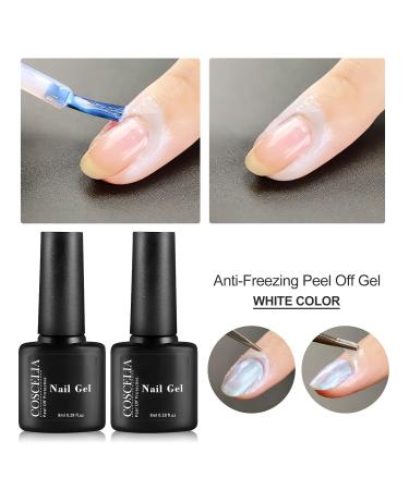 Coscelia Liquid Latex Tape Set - Peel Off 8ml Skin Protection for Nail Art & Manicure Odorless White - Buy Online on SooperMarket.com
