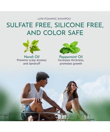 OM Botanical Sulfate-Free Peppermint Hair Shampoo | Ayurvedic Herbs for Hair Growth, Scalp Conditions | Men/Women | Works for Dyed Hair - Buy Online on SooperMarket.com