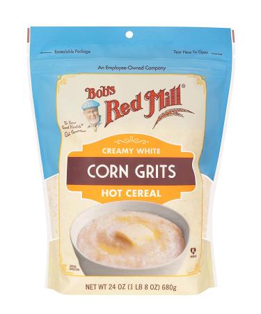 Bob's Red Mill Creamy White Corn Grits Hot Cereal / Polenta 24oz - Pack of 4 - 6lb Total - Buy Online on SooperMarket.com