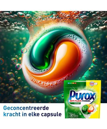 PUROX CAPS UNIVERSAL Washing Caps for Colored Textiles - 22 WL 396g Unscented Doypack Detergent - 22 Pieces | International Shipping - Buy Online on SooperMarket.com