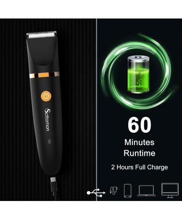 SCTTOMON 3-in-1 Waterproof Men's Body Razor & Ball Trimmer - Wireless Inguinal & Nose Hair Groomer - Buy Online on SooperMarket.com