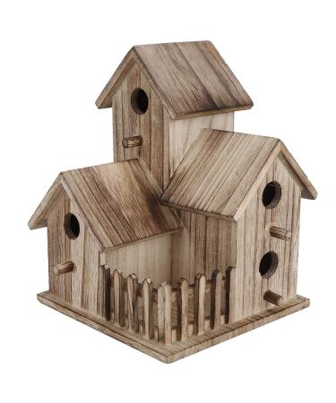 Esenlong Bird House Wooden Bird Box Bird Houses For Garden Unique Novelty Bird Nesting Box Bird Hotel Cabin Environmentally Friendly Sustainable Forests For Garden Outdoors Tree Or Balcony