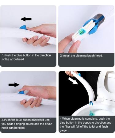 Topyond Disposable Toilet Brush - Household Cleaning System - Cleaner Filter with No Dead Ends - Effortless Bathroom Toilet Cleaning Solution - Buy Online on SooperMarket.com