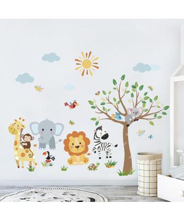 Decalmile Jungle Animals Wall Decals - Nursery and Kids Room Wall Stickers - Buy Online on SooperMarket.com