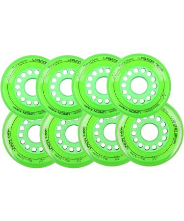 Labeda Wheels 80mm /76mm Hilo Set Union Green Inline Indoor Roller Hockey