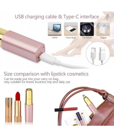 Mini Facial Hair Remover for Women - 2in1 Portable Shaver for Fuzz, Lips, Arms, Eyebrows, and Bikini Line - Waterproof & Painless Hair Removal - Buy Online on SooperMarket.com