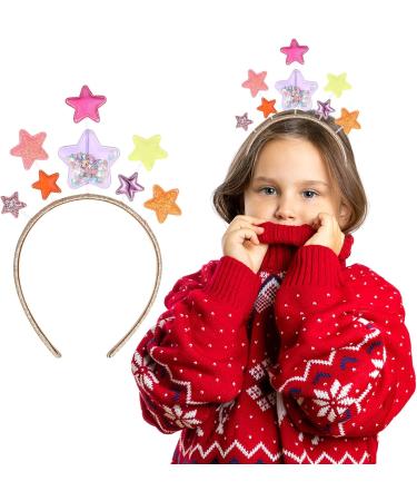 WLLHYF Glitter Star Headband Party Hair Headbands Valentines Day Gift Hair Bands Glitter Band Hair Accessory for Women (Colorful) - Buy Online on SooperMarket.com