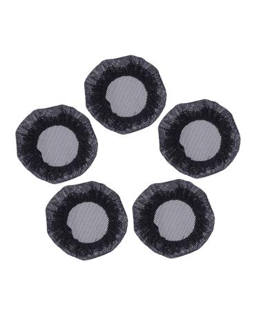 Mikinona 5pcs Hairnet Bun Nets Black Hair Nets Kids Scrunchies Bun Net Covers Hair Bun Cover Black Bun Hair Nets Ballet Hair Bun Maker Nylon Hair Tie Hair Bun Mesh Wig Elastic Band Girl