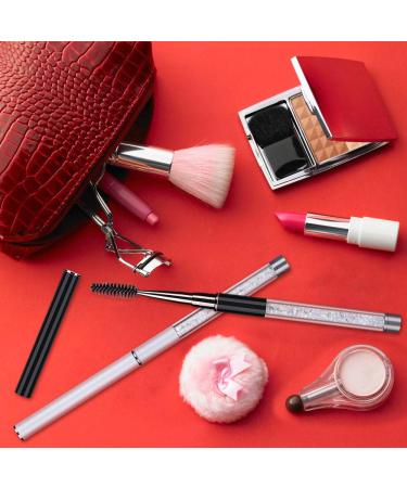 2-Piece Eyelash Brush Set - Reusable Brow & Lash Wands with Cap - Mascara Spoolies Applicator Brushes in Black & White - Buy Online on SooperMarket.com