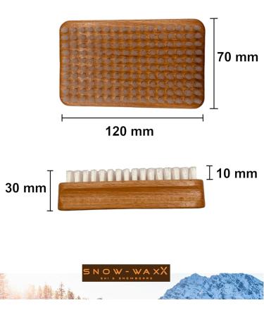 Snow-WaxX Base Brush Nylon | Premium Ski & Cross-Country Wax Brush | Made in Germany | Enhance Your Ski Performance - Buy Online on SooperMarket.com