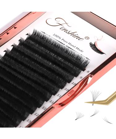 Fenshine Volume Lashes Extensions, 0.07 D Curl 8-15mm Soft Easy Fan Volume Lashes Self Fanning Lashes, 0.05/0.07 C/D Single 8-20mm Mix 8-15 16-23 Automatic Blooming Lashes (8-15mm, 0.07 D) 8-15mm 0.07 D