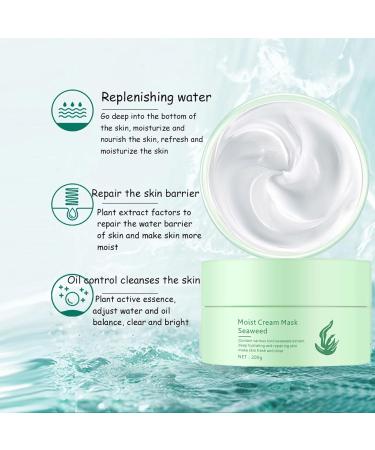 Moist Cream Seaweed Mask | Anti-Aging Wrinkle Reducing Deep Moisturizing Face Mask for All Skin Types - Buy Online on SooperMarket.com