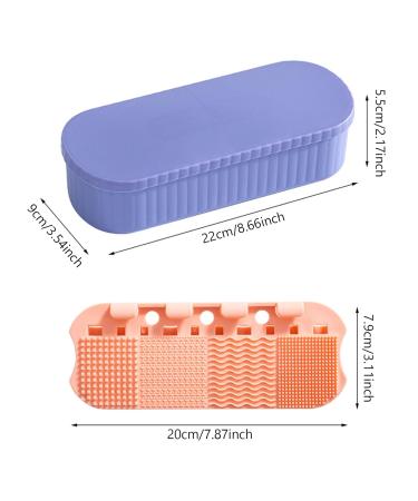 3-in-1 Makeup Brush Cleaner & Organizer with Cleaning Mat | Portable 8.7x3.5x2.2 inch Cosmetic Brush Holder for Effortless Cleaning & Drying - Buy Online on SooperMarket.com