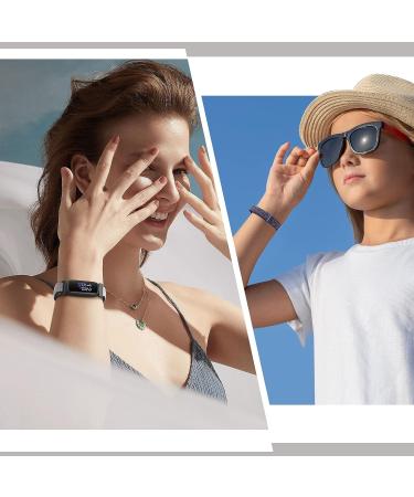 Fitbit Inspire Nylon Sport Loop Bands Set - Dark Black/Navy Green/Iron Grey/Official Black/New Midnight Blue - Soft Breathable Replacement Straps for Women Men Kids - Buy Online on SooperMarket.com