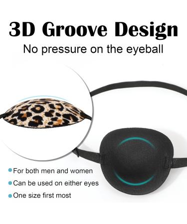 JSRQT 6 Pack Single Eye Patch Adjustable Eye Patch After Surgery Amblyopia Strabismus Lazy Eye Patches Super Soft Eye Mask for Pirate Cosplay Costume - Buy Online on SooperMarket.com