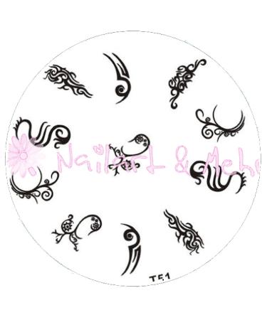 STAMPING STENCIL # T-51 Tribals tendrils