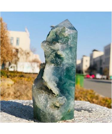Natural Crystal Rough Natural Fluorite Crystal Tower Decoration Gift Decoration feng Shui 1pc (Size : 400-500g) - Buy Online on SooperMarket.com